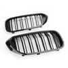 Front Kidney Grille Glossy Black Double Slat For BMW 5Series G30 G31 Sedan 17-19