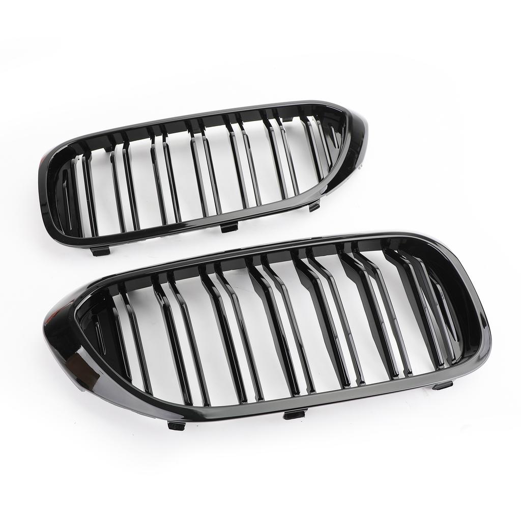 Front Kidney Grille Glossy Black Double Slat For BMW 5Series G30 G31 Sedan 17-19