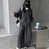 Girls' Faux Two-Piece Hoodie & Wide-Leg Pants Set – Korean Style for Autumn/Winter 2026