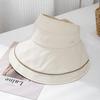 Summer Hats For Women Foldable Sun Visor Cloth Simple Wide Brimmed Sunscreen Sun Hat Female Casual Packable Sunhat New