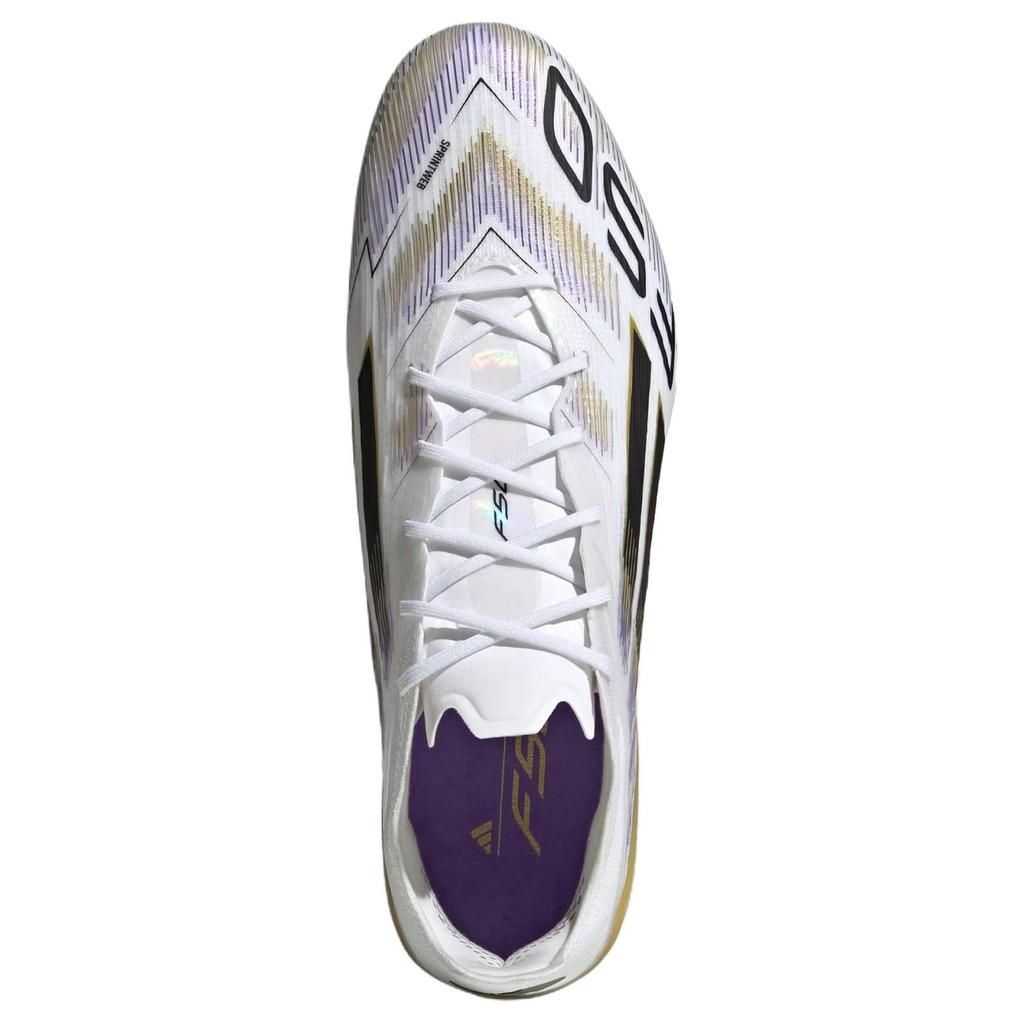 adidas F50 Elite Comoda Leggera HG (Borchie corte in gomma) Scarpe da Calcio Resistenti Scarpe da Calcio Unisex Bianco Nero JR1701