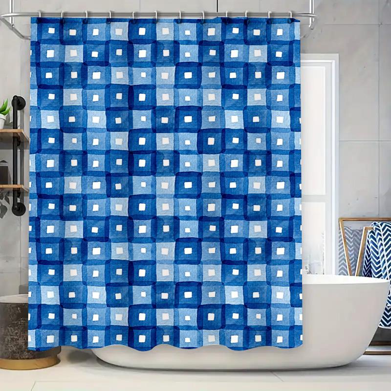 

Luxury Leather Effect Shower Curtain With Vivid Red Stripe Black And Red Colorful Bath Decoration For Home Decor (Medium Size) W60H190(CM)-1 Pcs