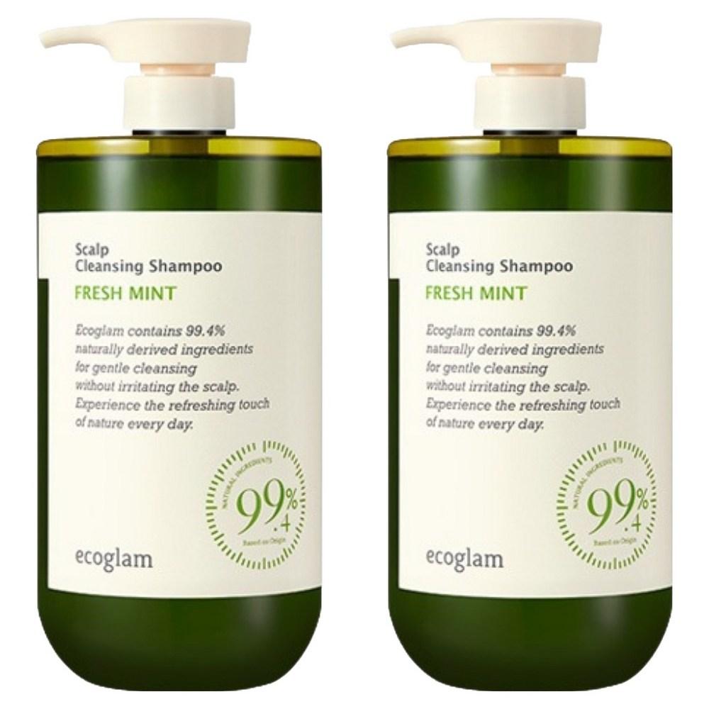 EcoGlam Scalp Cleansing Shampoo Fresh Mint 1L 2 pcs