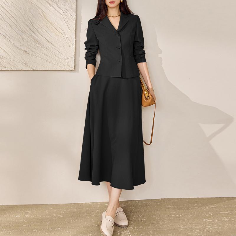 ZANZEA Women Long Sleeve Cardigan Blouse and Skirts Casual Two Piece Suit Sets