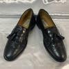 Vintage Mezlan Quilted Tassel Loafers Spain Black 11 27.0-28.5(USED)