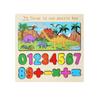 Wooden Children's Puzzle Tetris Tangram Game Chess Three-in-one Puzzle Building Block Early Education Toy Building Block