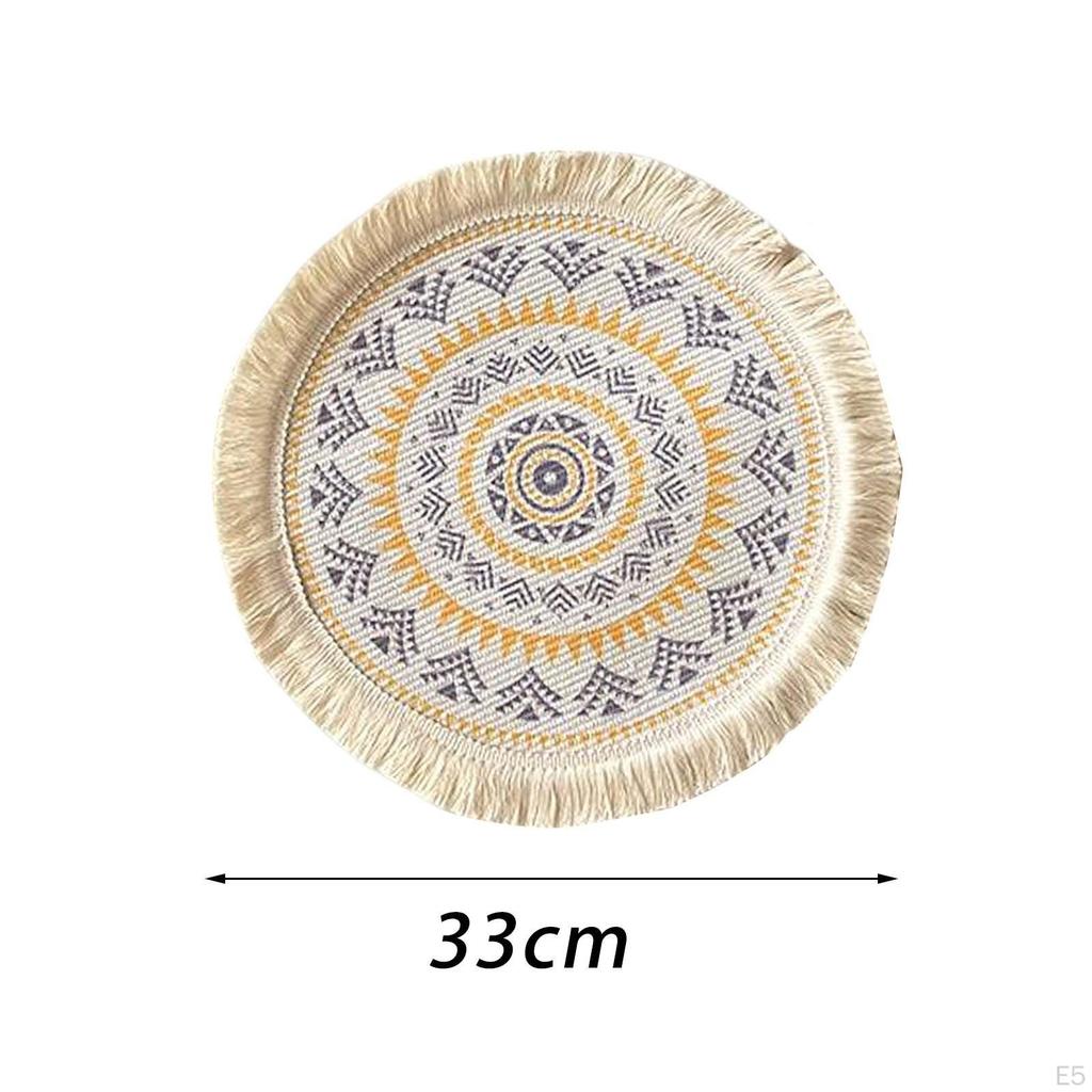 Podložky pod talíře Tepelně odolné Opakovaně použitelné Třásně 33 cm Kuchyňská podložka pro venkovský styl