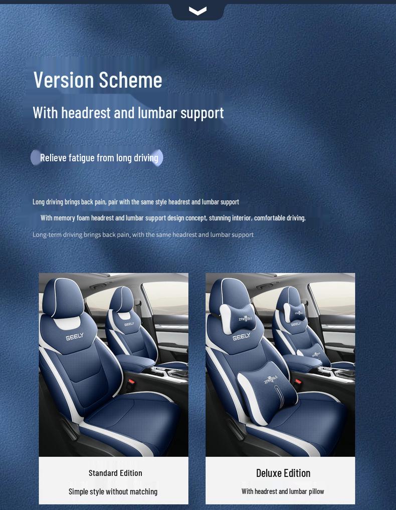 Emgrand Car Seat Cushion - Full Coverage, Universal Fit for All Seasons