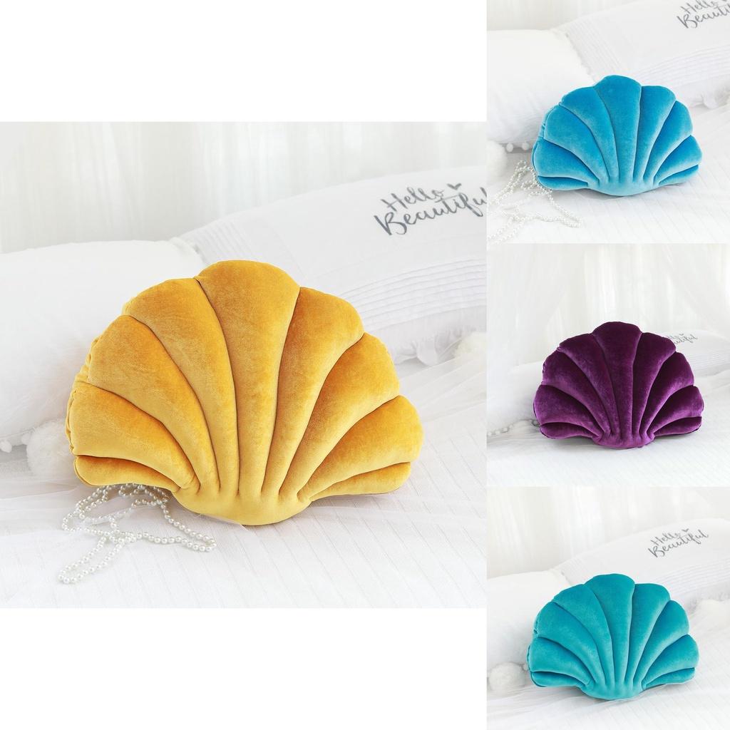 Soft Seashell Plush Pillow For Home Decorating Office And Siesta