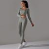 Auroth Dlouhý rukáv Sportovní soupravy Dámské Jógové soupravy Fitness trička Bezešvé Legíny s vysokým pasem Sportovní oblečení