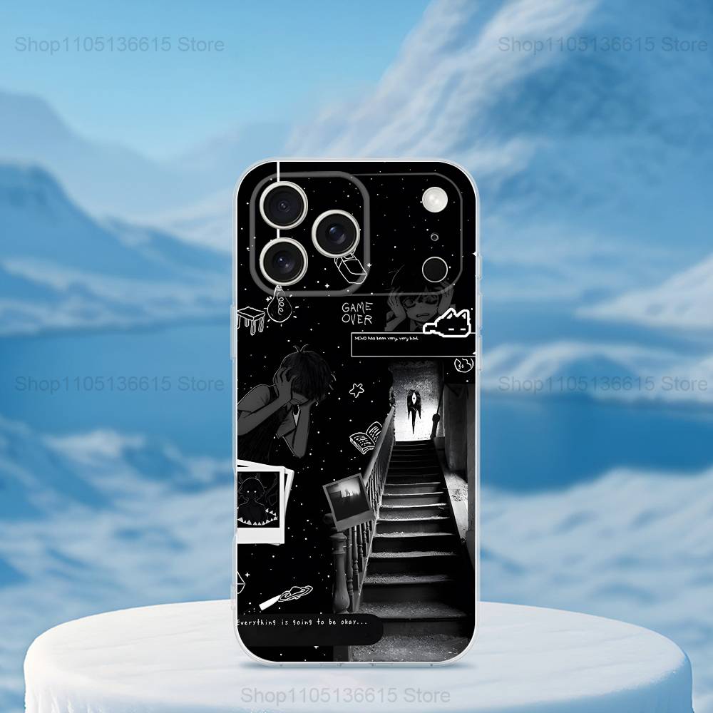 E-Emotion O-Omori Game For iPhone 12,Mini,16,X,17,Plus,11,Max,13,XR,15,Pro,14,SE,XS,Transparent Soft Cover Case