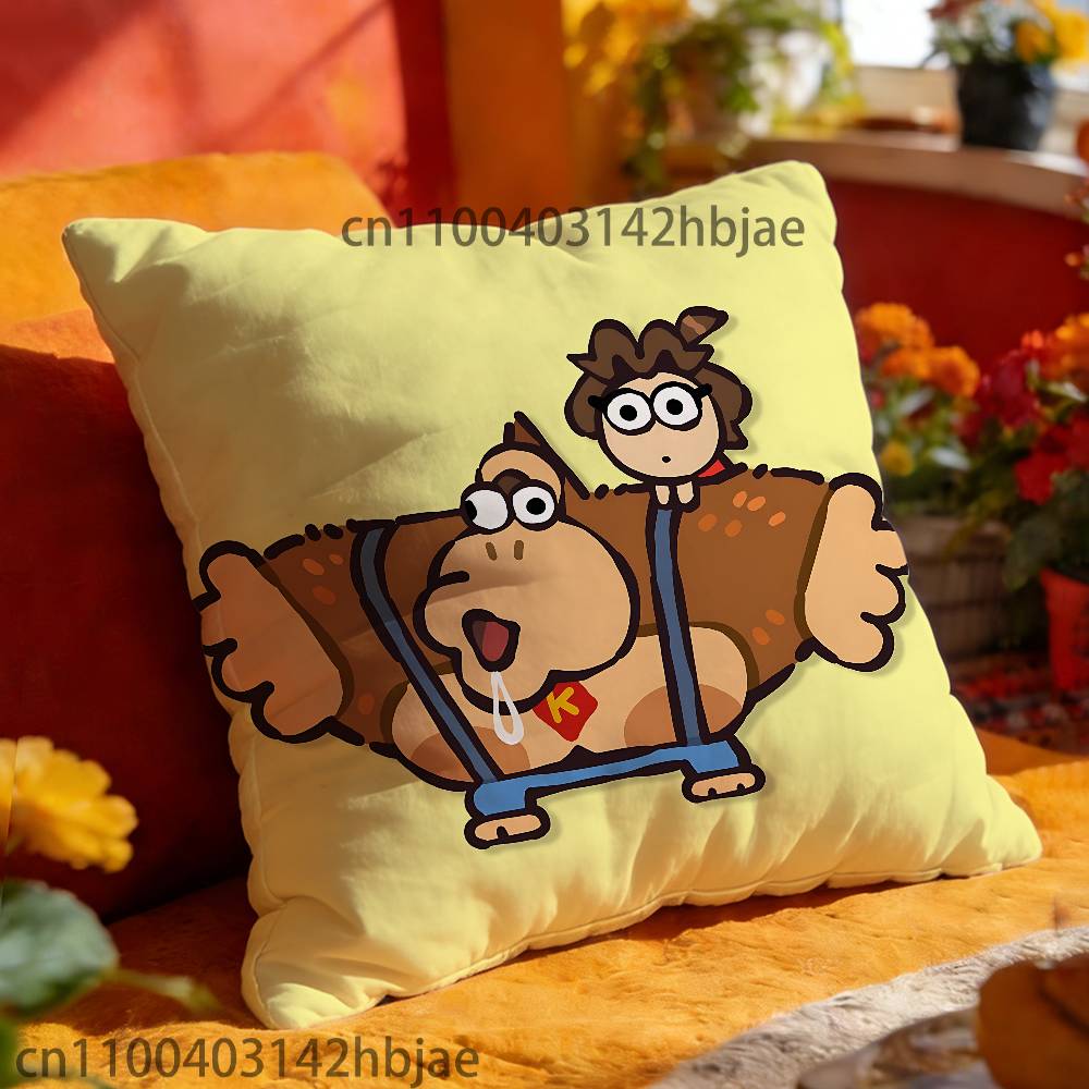 D-ÅsnaS K-ApaB-BananS Kuddfodral Sovrum Vardagsrum Soffa Heminredning Polyester Kuddfodral med Dragkedja