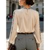 Satin-blend, Snake-print, Round-neck, Pleated, Loose-fit, Long-sleeved, Versatile Women’s Shirt