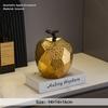 Medieval-style Geometric Apple Ceramic Desktop Ornament-Sophisticated Niche Decor for Living Room Entryway Bedroom Home