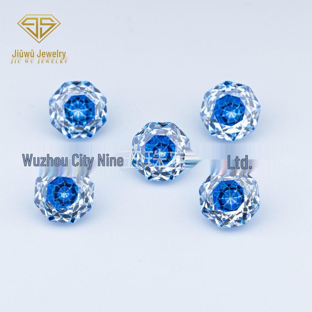4-8mm Gradient Rose-Cut Two-Tone Soft Core Zircon Millennium Rose