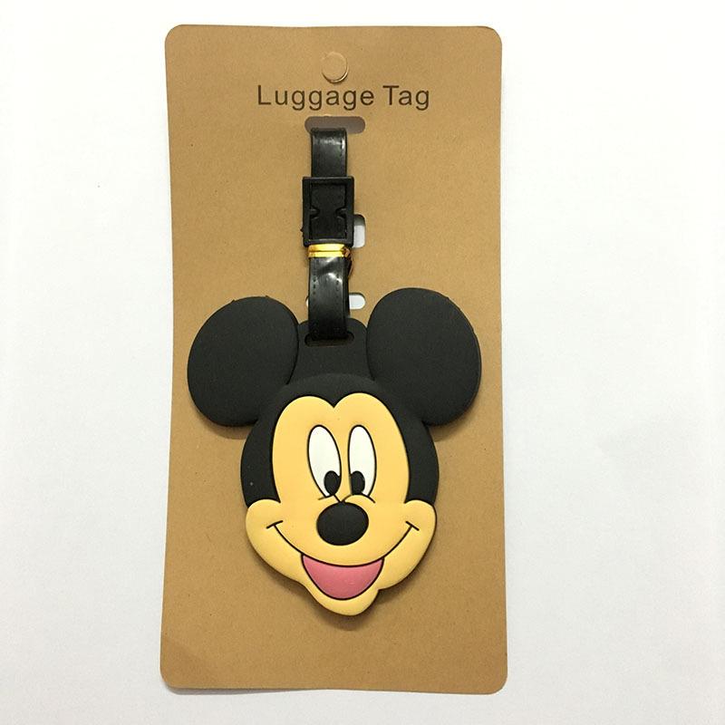 Cute Cartoon Bowknot Silicone Luggage Tag - White Palm Design