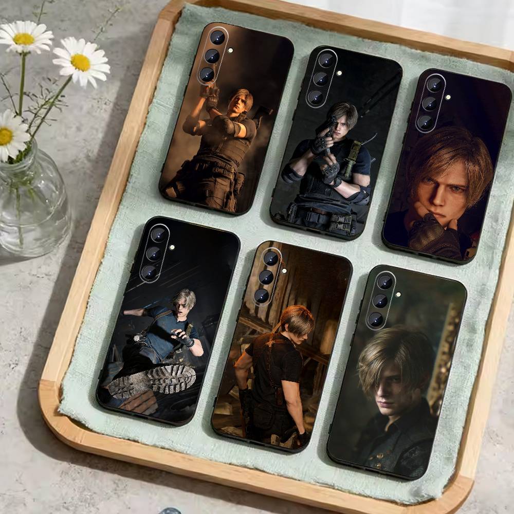 Leon Resident Evil 4 Remake Phone Case For Samsung Galaxy A73,A72,A71,A70,A52,A51 Others Soft Black Cover