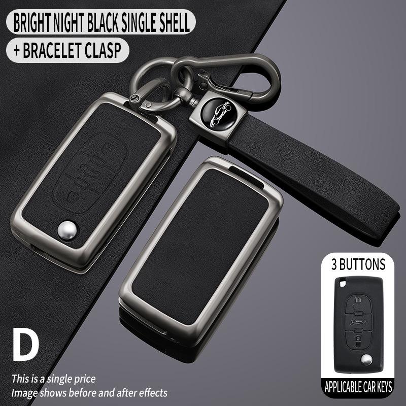 Compatible Key Case for Citroen Sega Triumph 2012-2016 - Folding Shell & Buckle