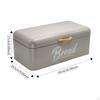 Metal Bread Box Large Capacity Flip Container Modern Style Household Organizer for