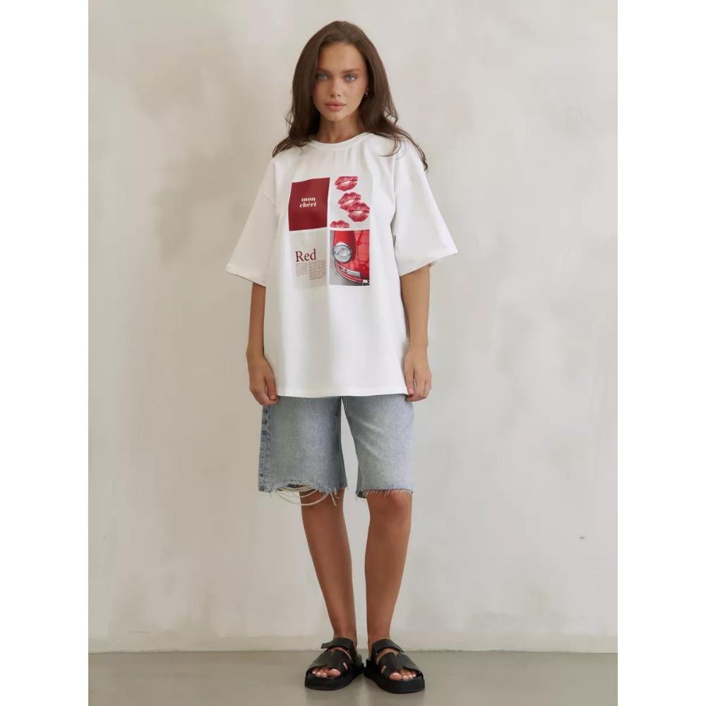 

European American Hot Girl American Y2K Design Printed T-shirt Summer Women Ins High Street Retro Short-sleeved Top M