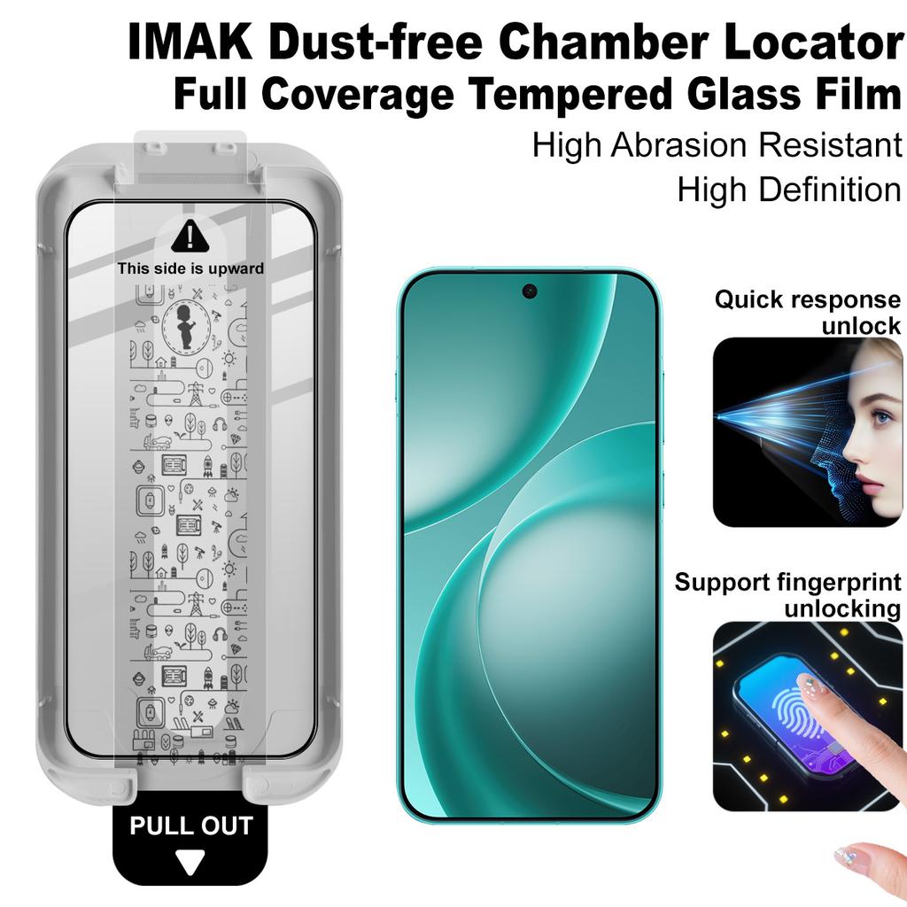 For OPPO Find X9s Pro 5G Glass IMAK Dust-free Cabin Full-screen Tempered Glass Film Supports Fingerprint Unlock