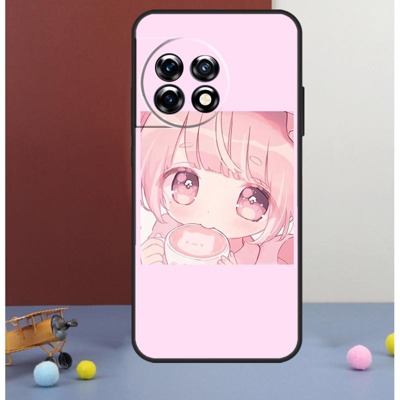 Pink Kawaii Anime Loli Cover For OnePlus 13 12 R 11 9 10 Pro 8T 9RT 10T OnePlus Nord CE 4 2 3 Lite N20 N30 Case