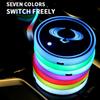 2Pcs Luminous Car Cup Coaster Holder Car Led Atmosphere Light For Ssangyong Korando Kyron Musso Rexton Tivoli Actyon Rodius 2022
