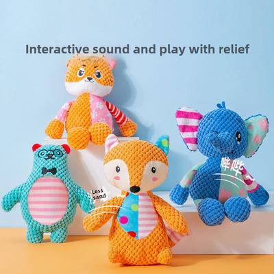 Brinquedo de Pelúcia com Voz de Cachorro Companhia Treinamento Acalma Gatos, Cães de Pequeno e Médio Porte Roem os Dentes, Teddy Alivia o Tédio Produtos para Animais de Estimação