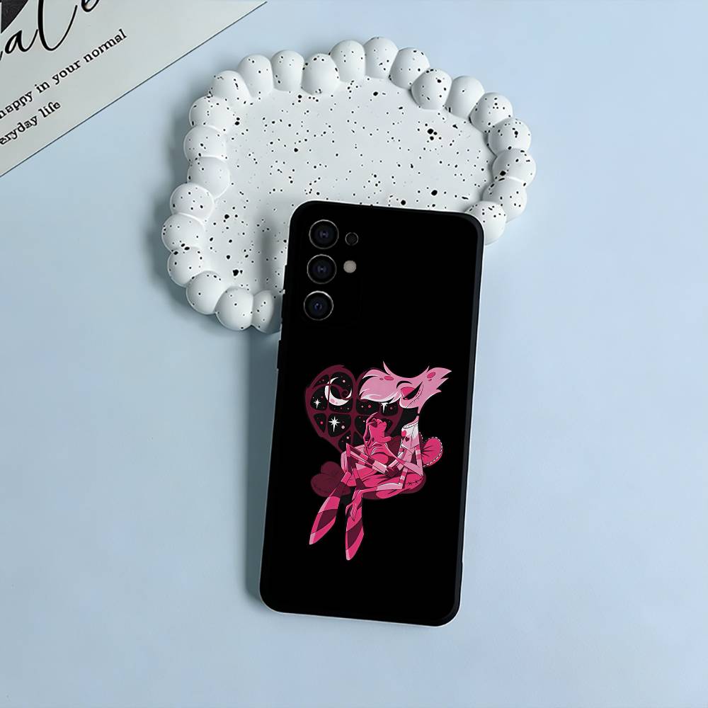A-Angel Dust H-Hazbin H-Hotel Phone Case For Samsung S25,S24,S21,S22,S23,S30,Ultra,S20,Plus,Fe,Lite,Black Soft Silicone