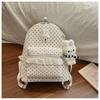 Schoolbag New Cute Cartoon Star Polka Dot Backpack Korean Versatile Plush Large-capacity Schoolbag College Girl Backpack