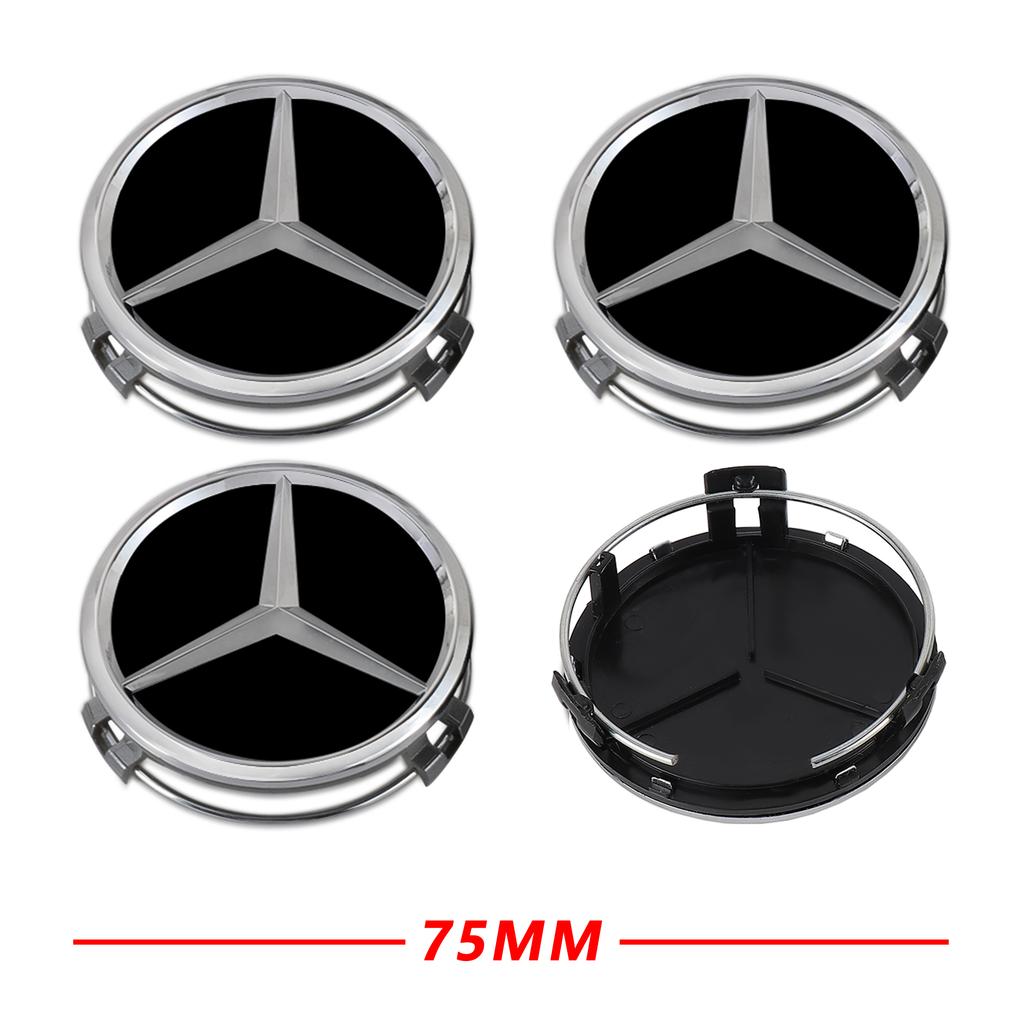 4PCS 75MM 3D Styling Car Wheel Center Covers Hub Caps for Mercedes-Benz Maybach E-Class C-Class S-Class S450 S560 S600 S680 GLS VC1
