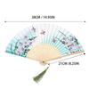 4Pcs Multicolor Bamboo Folding Fan Traditional Chinese Fan for Decor
