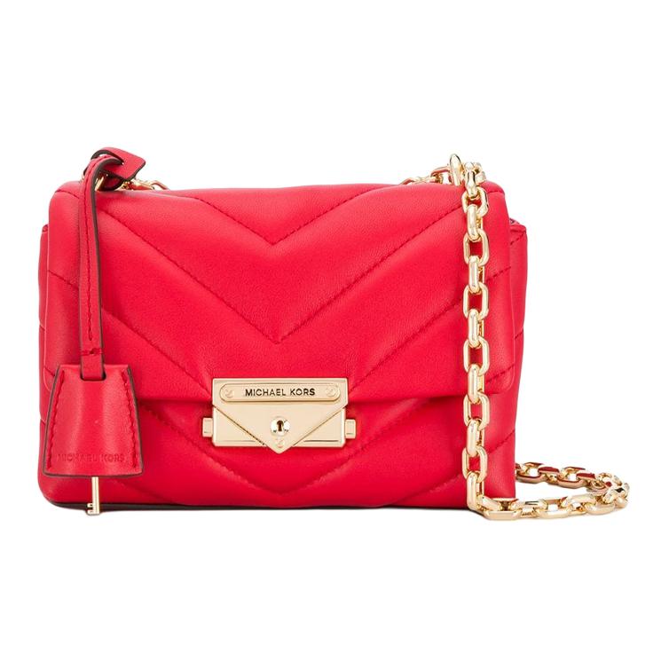 

Michael Kors Mk Cece Gold Buckle Chain Solid Flap Commuter Leather Shoulder Bag Crossbody Women Bags Red 32T9G0EC1L683-BRIGHT-RED Basic Set (Bag+Dust Bag)