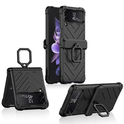 Kickstand Magnetischer Ring Fall Für Samsung Galaxy Z Flip3 5g Flip 3 Harte Klapp Telefon Abdeckung Für Samsung Z Flip 3 Fällen