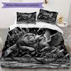 Ferocious Beast Pattern Bedding Uilt Set Uilt Cover Pillowcase Home Decoration Birthday Gift (1 * Duvet Cover + 2 * Pillowcase Without Core)