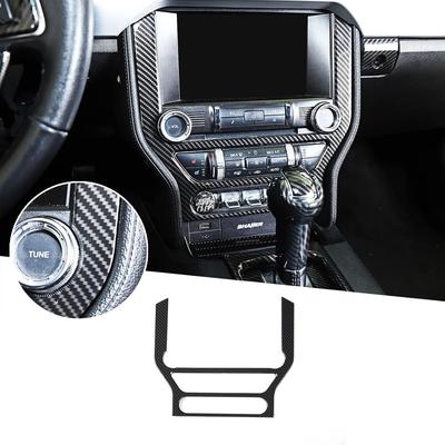 RT-TCZ Koolstofvezel Middenconsole Multimedia Paneel Decoratie Sierstrip Sticker Accessoires voor Ford Mustang 2015 2016 2017 2018 2019 2020 2021 2022