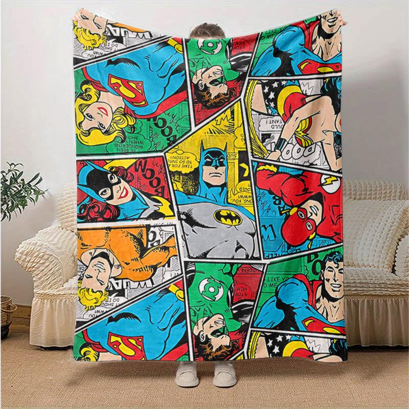 1pc Heroes Chibi Marvel Soft Throw Blanket Flannel All Season Light Weight Living Room/Bedroom Warm Blanket. M731063