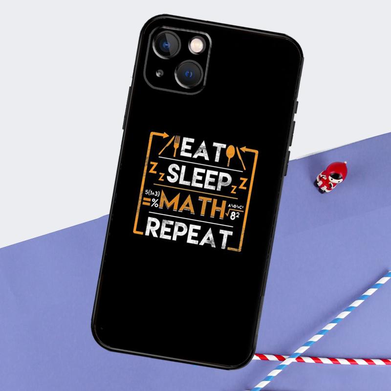 Funny Math Formulas Equations Phone Case For iPhone 16 Pro Max 12 13 Mini 11 14 15 Pro Max XR 15 16 Plus 16e Back Cover