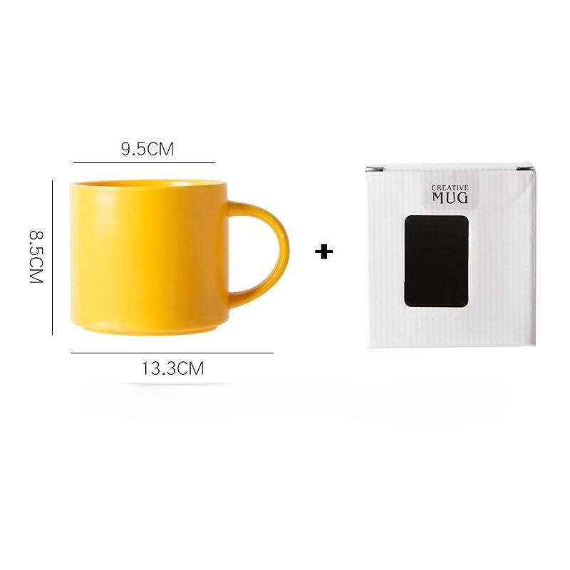 Nordic Simple Solid Color Mug Morandi Color Ceramic Mug Couple Coffee Mug