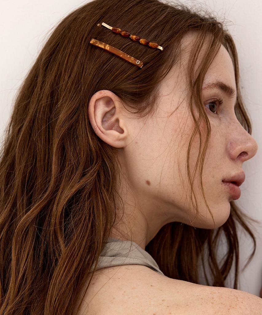 S'Secondo [Gift Wrapping] Marble Side Hairpin Set_4 Colors