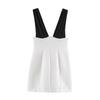 Womens 2026 Sleeveless Mini Dress Color Block Patchwork Casual Loose Straight