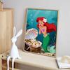 Disney Diamond Art Painting Kit Ariel's Treasure 5D Diamond Painting Dot Art Home Wall Decor