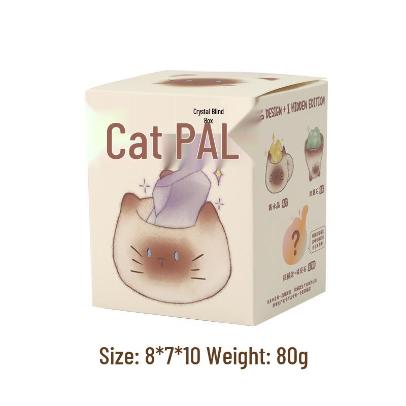 Cartoon Cat Crystal Ornament: Creative Desktop Decoration Handicraft