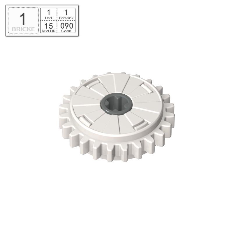 

BRICKE 76244-60c01 24-Tooth Clutch Gear for LEGO Building Blocks MOC 19pcs - 50g белый