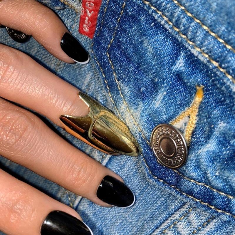 Anelli Dita Art Nail Art Anelli Dita Donna Ragazza Regali Gioielli Anelli Unghie Anelli Punta Dita Regolabili Materiale Lega