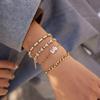 Youthway Delicate Zircon Tennis Bracelet For Women Minimalist 18K Gold PVD Plated Stainless Steel Bracelet Fashion Jewelry Gift
