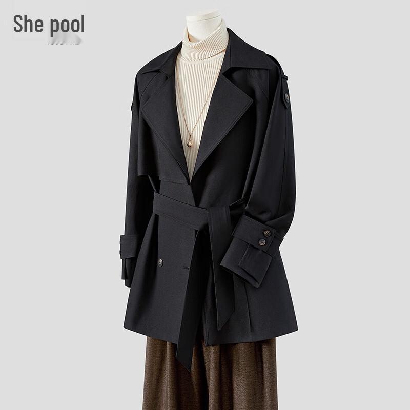 

Женский тренч с лацканами в британском стиле M