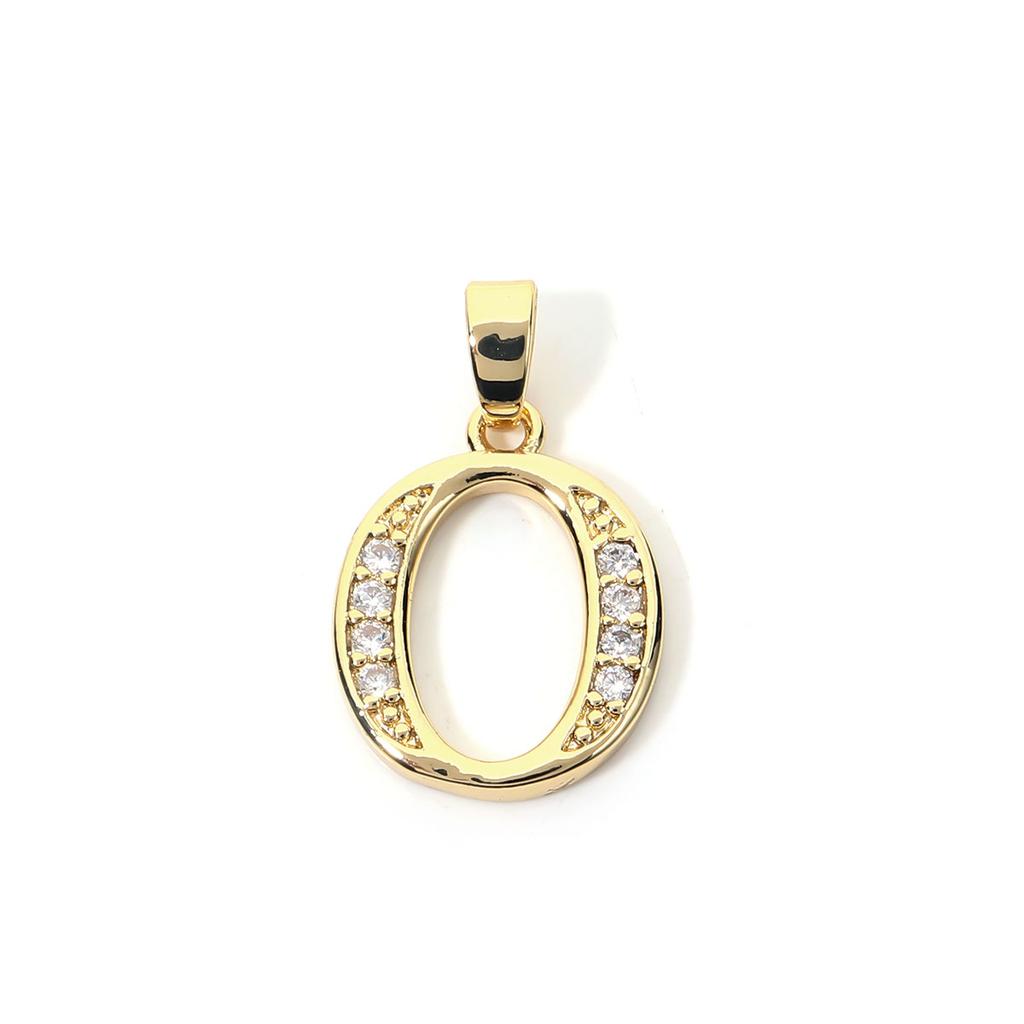 Fashion Gold Plated Letter Charms Alphabet A-Z Zircon Metal Letter Pendants For Jewelry Making DIY Bracelet Necklace Accessories