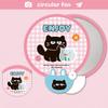 Cartoon Folding Round Fan with Photography Reflector Portable Lightweight Pocket Size Outdoor Travel Camping Summer Handheld Fan