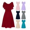Womens Chiffon Off Shoulder Maxi Dress Sexy A Line Wedding Party Evening Gown
